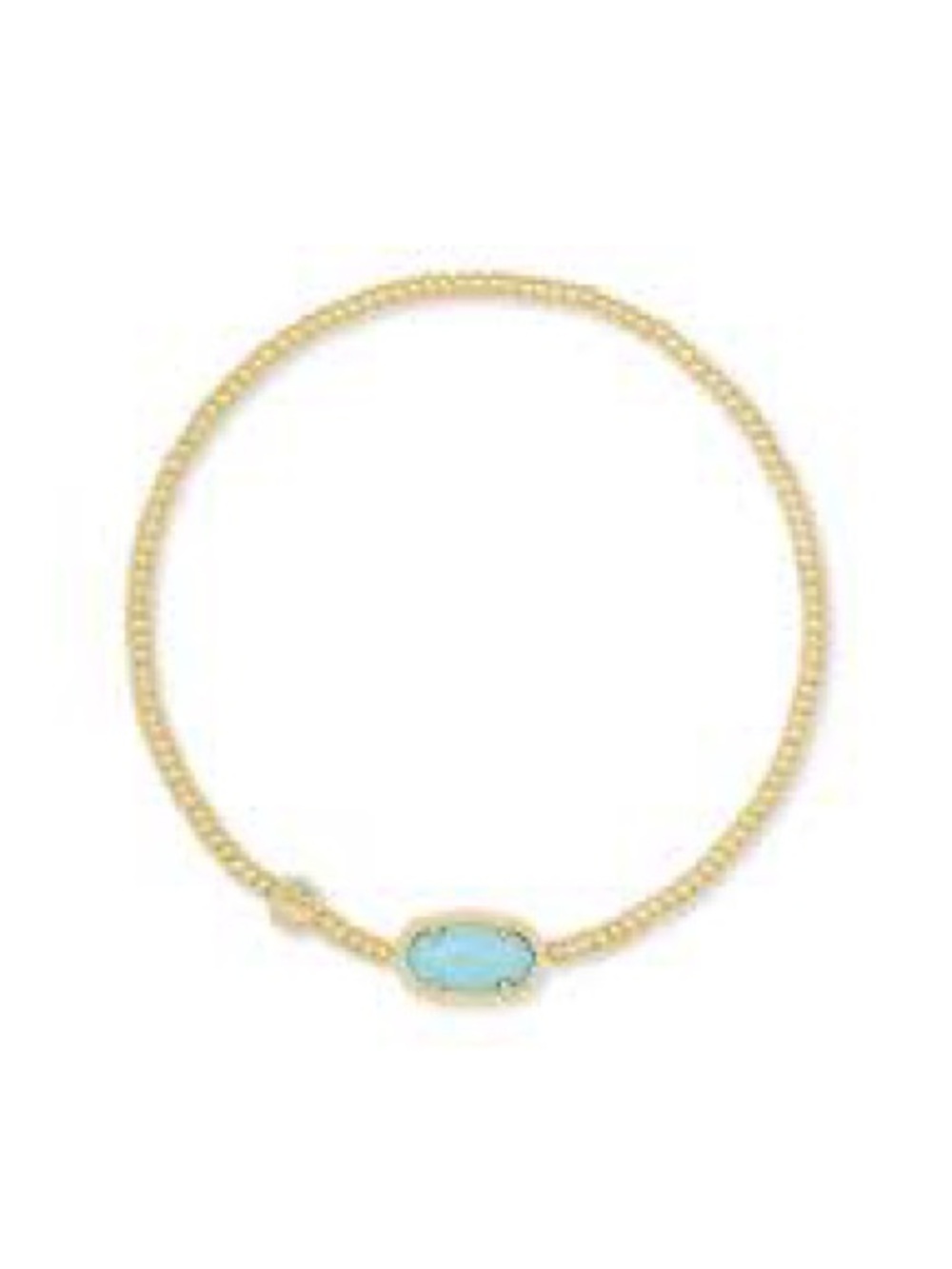 KENDRA SCOTT Gold Bead Stretch Bracelet with Turquoise Accent